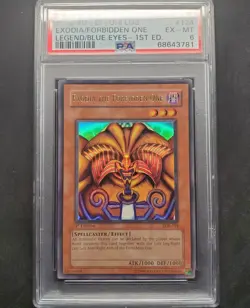 Yu-Gi-Oh 2002 Exodia Forbidden One LOB-124 1st Edition PSA 6 - Image 3