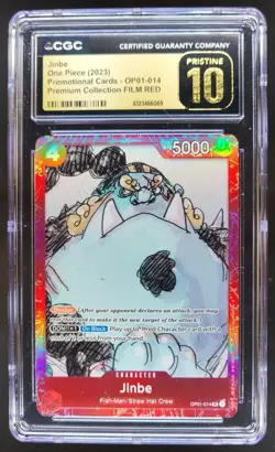 2023 ONE PIECE JINBE PROMO FILM RED OP01-014 CGC 10 PRISTINE B PT - Image 1