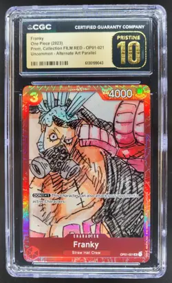 2023 ONE PIECE FRANKY PROMO FILM RED OP01-021 CGC 10 PRISTINE B PT - Image 1