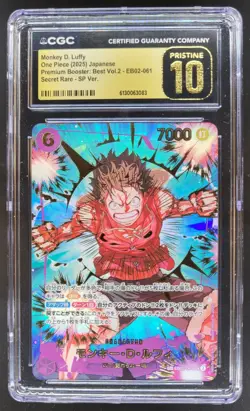 25 ONE PIECE JP MONKEY D. LUFFY SECRET RARE PROMO EB02-061 CGC 10 PRISTINE A PT - Image 1