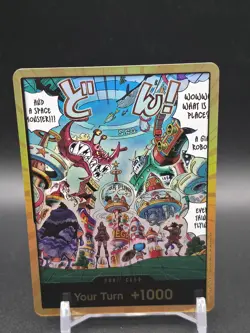One Piece OP14 Azure Sea's Seven Egghead Gold Don Your Turn +1000 Foil Rare - Image 1