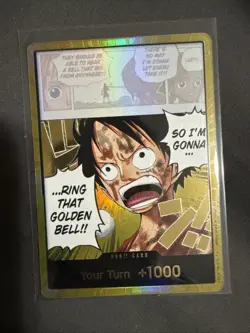 One Piece Gold DON!! OP15 Luffy Ring That Golden Bell Adventure On Kamis Island - Image 1
