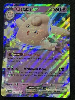 Pokemon Clefable ex 082/197 SV03 Obsidian Flames Double Rare Holo 260HP Card - Image 1