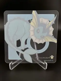 Vaporeon Pokemon Cafe Center Exclusive Clear Art Card Plastic Coaster NM - Image 2