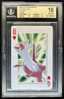 2006 Pokemon 10th Anniversary Playing Card Latias Yellow BGS 10 PRISTINE - Image 1