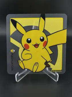 Pikachu Pokemon Cafe Center Exclusive Clear Art Card Plastic Coaster NM - Image 1