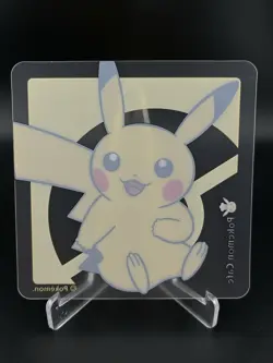 Pikachu Pokemon Cafe Center Exclusive Clear Art Card Plastic Coaster NM - Image 2