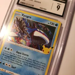 Graded Pokemon Card ENG Kyogre 003/025 Celebrations Holo CGC 9 - Image 1