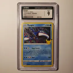 Graded Pokemon Card ENG Kyogre 003/025 Celebrations Holo CGC 9 - Image 2