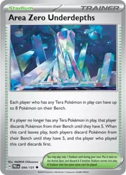 POKEMON AREA ZERO UNDERDEPTHS 094/131 UNCOMMON NM CARD PRISMATIC EVOLUTIONS - Image 1