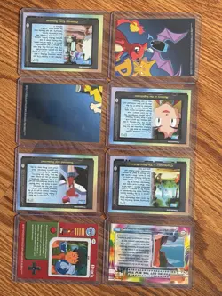 Topps Pokemon Card Lot Of 8 TV Animation Edition Great Condition Holo Foil Blue - Image 2