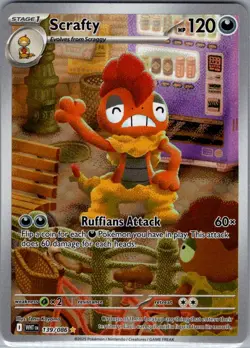 Scrafty 139/086 SV: White Flare - Pokemon Card - NM - Image 1