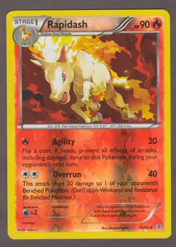 Rapidash 15/83 Generations 2016 Reverse Holo Rare Pokemon Card NM - Image 1