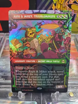 Raph & Mikey Troublemakers 0250 Rare *FOIL* Showcase Legendary Creature MTG TMNT - Image 1