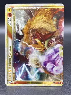 Pokemon Entei & Raikou Legend Holo Ultra Rare Unleashed 90/95 TCG Card - Image 1