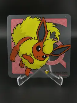 Flareon Pokemon Cafe Center Exclusive Clear Art Card Plastic Coaster NM - Image 1