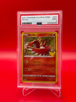 2021 POKEMON CELEBRATIONS #001 HO-OH PSA 9 - Image 1