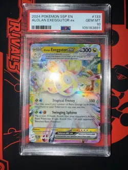 Pokemon TCG Alolan Exeggutor EX 133/191 Sv08: Surging Sparks *GEM MINT PSA 10* - Image 1