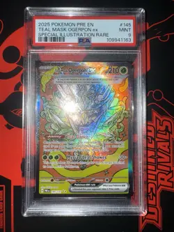 Pokemon TCG Prismatic Ogerpon EX SIR #145 Illustration Rare *MINT PSA 9* - Image 1