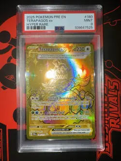 Pokemon TCG Prismatic Terapagos EX #180 Gold Hyper Rare *MINT PSA 9* - Image 1
