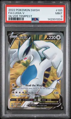 Lugia V 2022 Pokemon Sword & Shield Silver Tempest #185 PSA 9 - Image 1