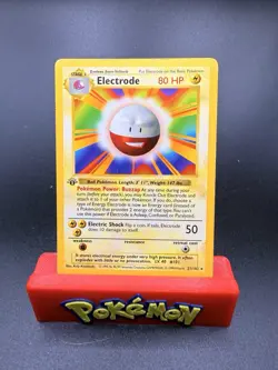 Electrode 21/102 1st Edition Shadowless Rare English Base Set Pokemon TCG MP - Image 1