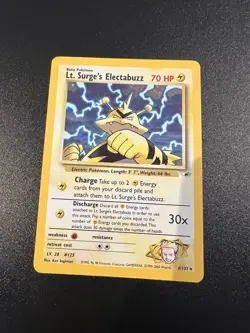 Lt. Surge’s Electabuzz 6/132 Gym Heroes Unlimited 2000 Pokemon Card Holo Rare NM - Image 1