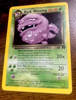 Dark Weezing 31/82 Team Rocket Regular 60HP 1999/2000 Wizards Pokemon - Image 1