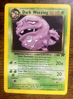Dark Weezing 31/82 Team Rocket Regular 60HP 1999/2000 Wizards Pokemon - Image 2