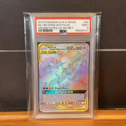 PSA 9 Moltres/Zapdos/Articuno GX 2019 Hidden Fates FA Secret 69/68 Pokemon - Image 1