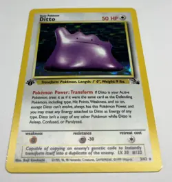 DITTO 1999 Pokemon 1st Edition Holo Fossil 3/62 NM - Image 5
