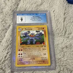 Pokemon Machamp Promo Black Star 43 Pokemon League 2000 CGC 9 - Image 1