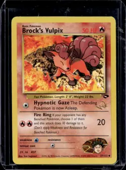 2000 Pokemon Gym Challenge Brock's Vulpix #37/132 - Image 1