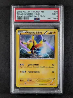 2016 Pokemon PIKACHU LIBRE #30/30 XY Trainer Kit Half Deck Holo English PSA 9 - Image 1