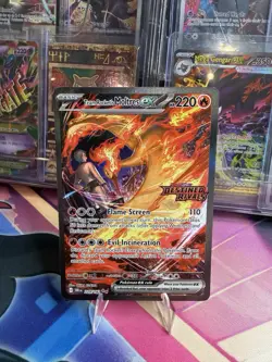 POKEMON TEAM ROCKETS MOLTRES EX SIR DESTINED RIVALS STAMPED 229/182 HOLO NM - Image 1