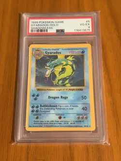 PSA 4 Shadowless Gyarados 6 HOLO Base Set Pokemon - Image 1