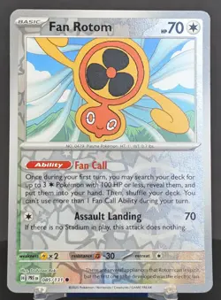 Pokemon Fan Rotom #085/131 English Prismatic Evolutions Reverse Holo - Image 1