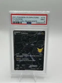 PSA 9 2021 Pokemon TCG Zekrom 114/114 Celebrations Classic Collection FA Holo - Image 1
