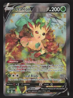Leafeon V 167/203 Alt Art Pokemon TCG Evolving Skies NM - Image 1