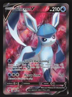 Glaceon V 174/203 Pokemon TCG SWSH07: Evolving Skies NM - Image 1