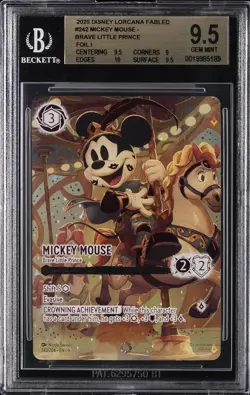 2025 DISNEY LORCANA FABLED FOIL I MICKEY MOUSE - BRAVE LITTLE PRINCE BGS 9.5 - Image 1