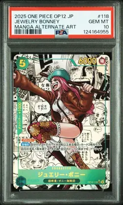 One Piece Jewelry Bonney PSA10 Comic Parallel Super Rare Promo Card - Image 1