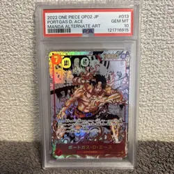 One Piece Ace PSA10 Comic Parallel OP02 013 Super Rare Card SR - Image 1