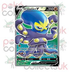 Grapploct V 072/073 Champion's Path Ultra Rare Full Art Pokemon Card * New * - Image 1