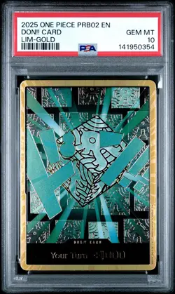 One Piece - Premium Booster Vol. 2 - Lim Gold DON!! - PSA 10 - Image 1