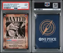2024 One Piece Marshall.D.Teach Wanted Alternate Art PSA 9 SP - Image 3