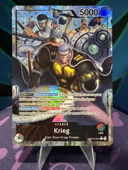 One Piece OP15 Krieg Leader* OP15-001 Alt ART Foil Adventure On Kami's Island - Image 1