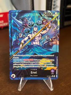One Piece Adventure On Kami's Island Enel OP15-058 Leader Alt Art English - Image 1