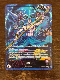 One Piece Adventure On Kami's Island Enel OP15-058 Leader Alt Art English - Image 2