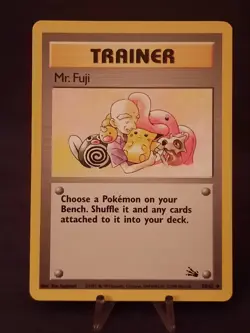 Pokemon Card Mr. Fuji Trainer Fossil Set #58/62 WotC 1999 VLP-NM - Image 1
